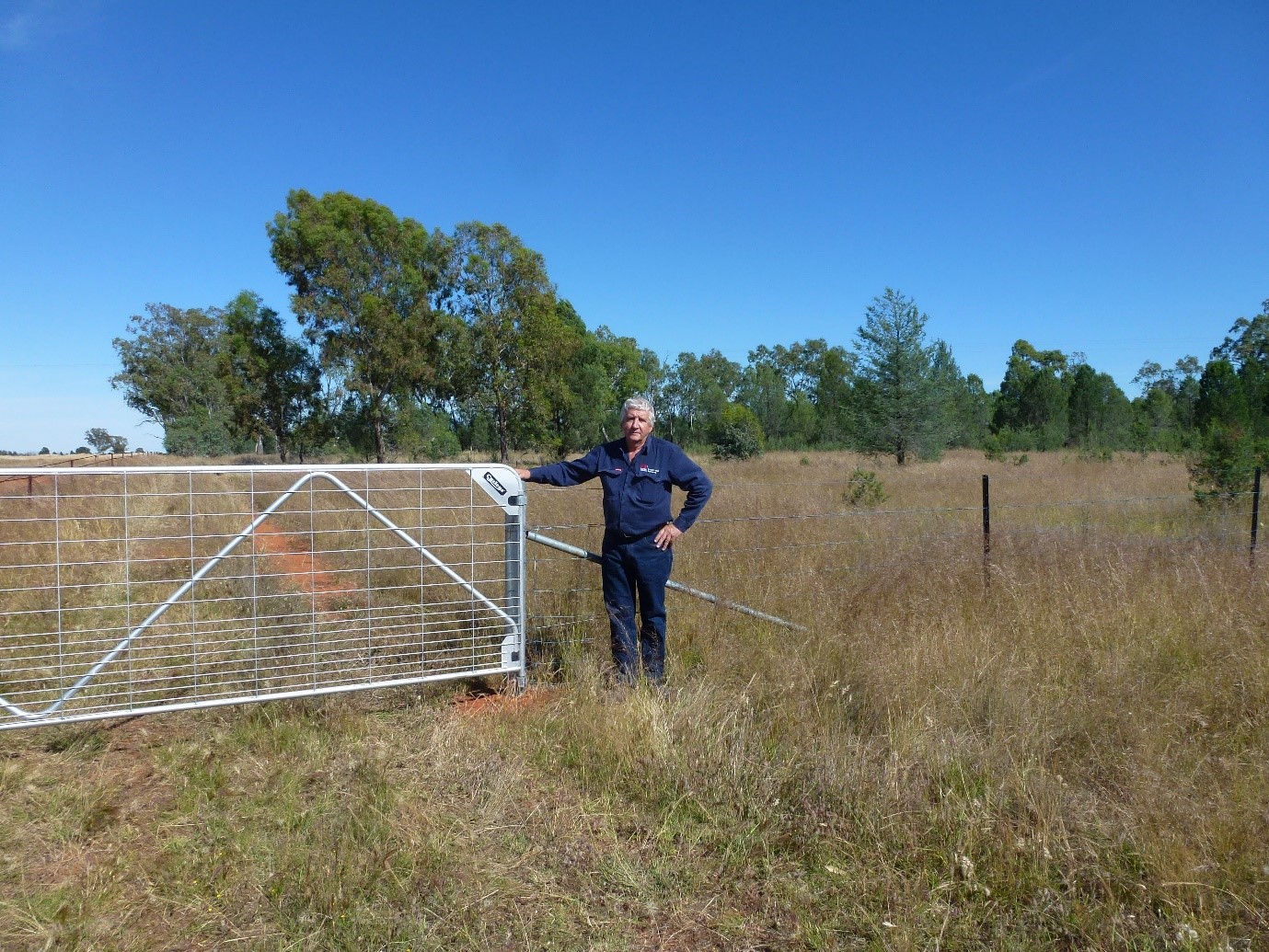 Man with fencing and gate