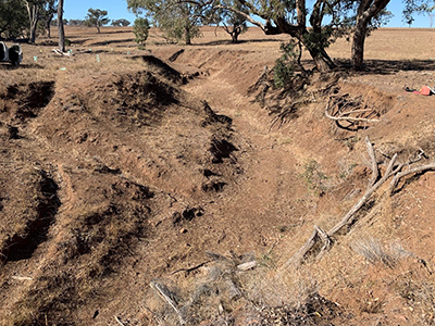 Water Gully was an actively eroding channel with little vegetation.
