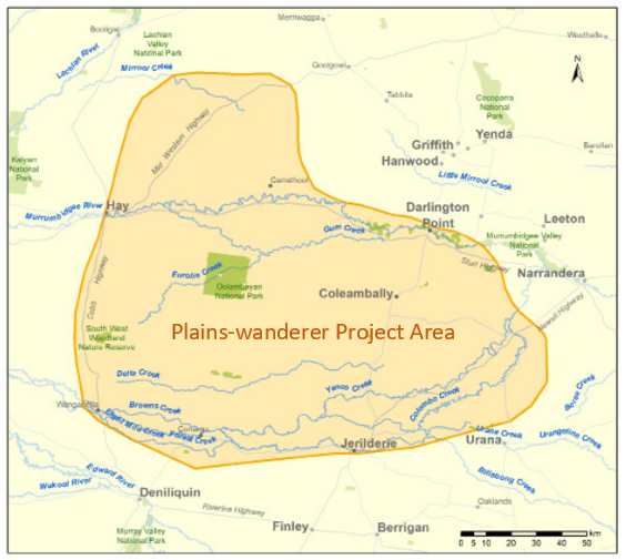 Plains-wanderer Project area