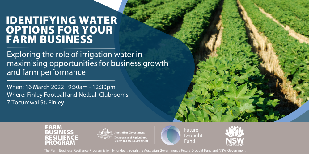 Business planning and irrigation event