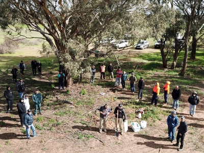 Attendees at ramsar project field day