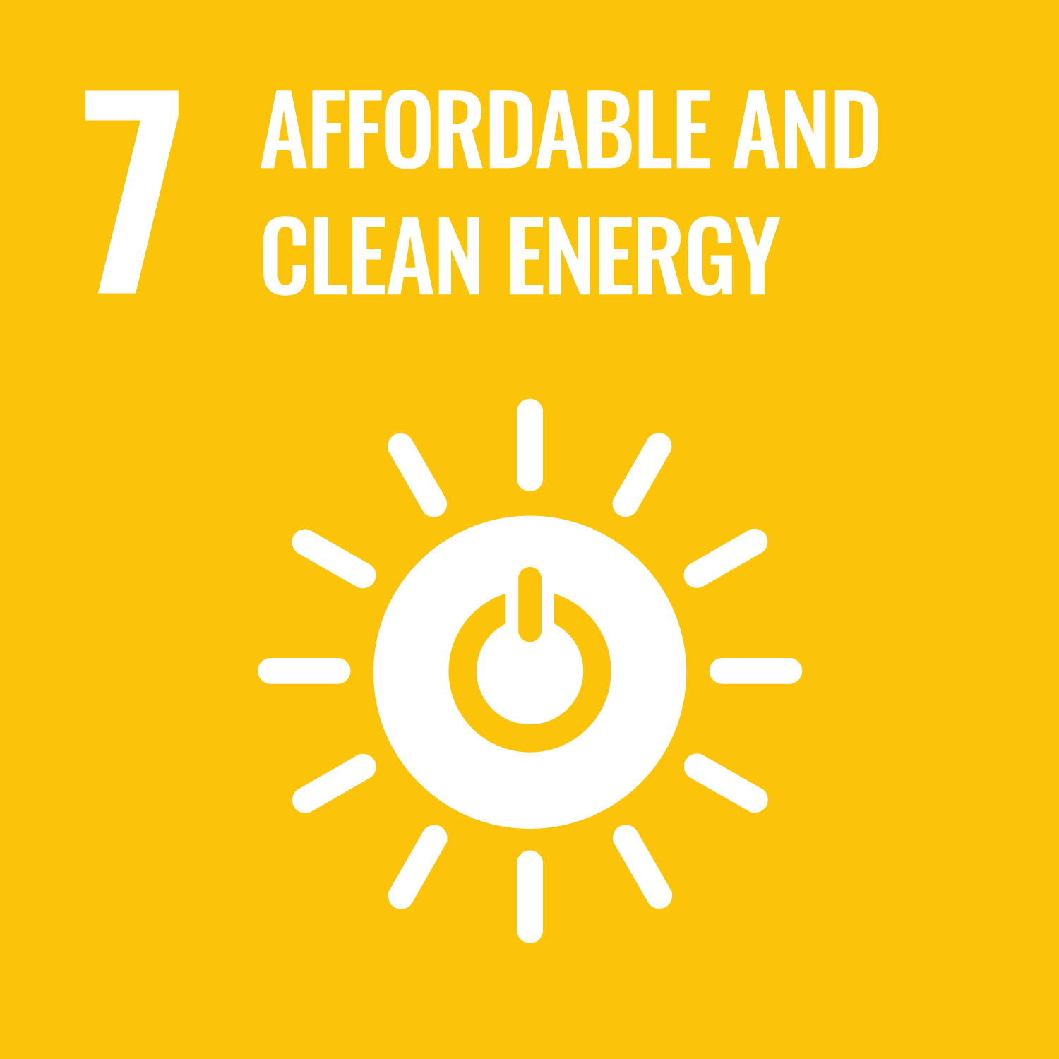 Goal 7 icon - Affordable and clean energy