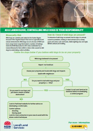 Wild dog control decision tool