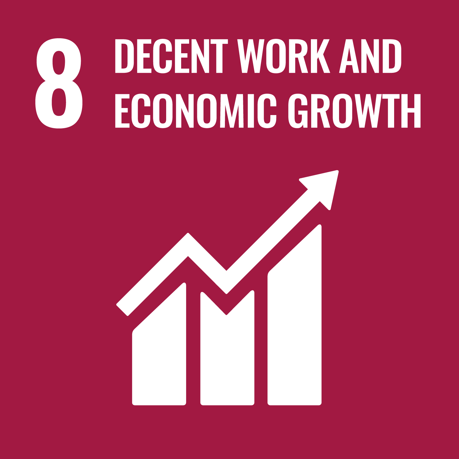 Goal 8 icon - Decent work and economic growth