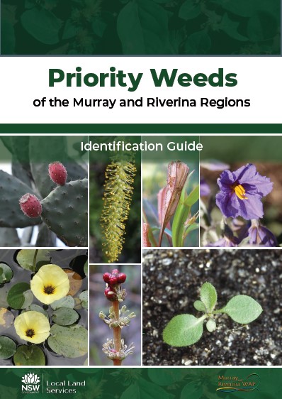 Front cover of booklet: Priority weeds of the Murray and Riverina regions