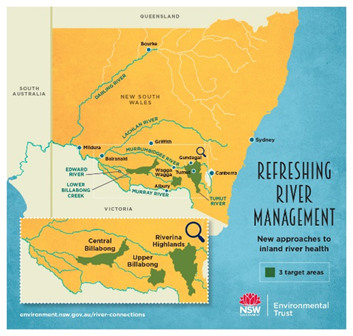 Refreshing Rivers program target areas