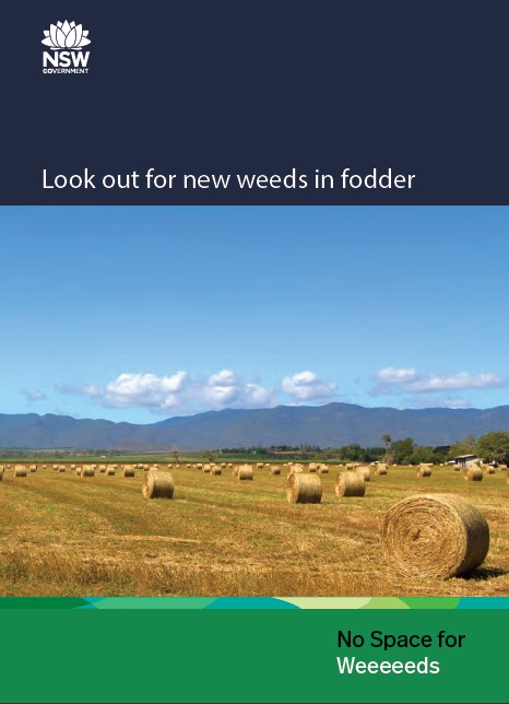 Front cover of weeds in fodder booklet