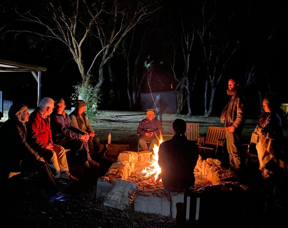 Local Leaders Alumni around the fire