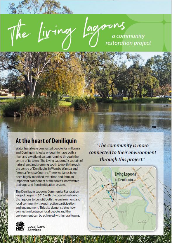 The Living Lagoons - a community restoration project brochure